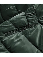 KRÓTKA BŁYSZCZĄCA KURTKA DAMSKA ZIELONA model 21244104 - S'WEST