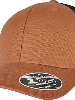 Flexfit 110ST 6-panelová truckerová čiapka „Canvas“ 55.10ST toffee/čierna