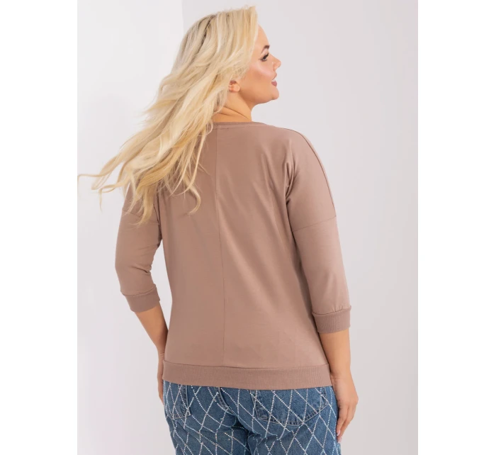 Bluzka RV BZ model 19154315 ciemny bezowy - FPrice Bluzka RV BZ model 19154315 ciemny bezowy - FPrice