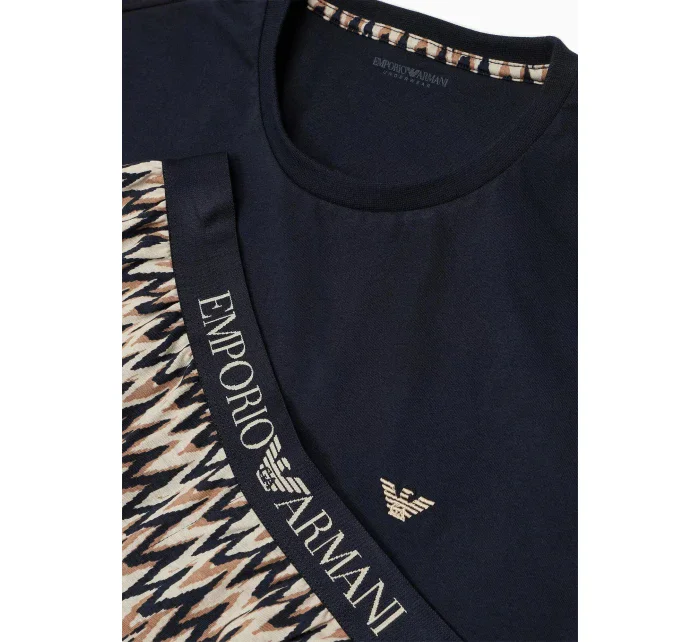 Pánske pyžamo 112101 4R583 18855 hnedé so vzorom - Emporio Armani Pánske pyžamo 112101 4R583 18855 hnedé so vzorom - Emporio Armani