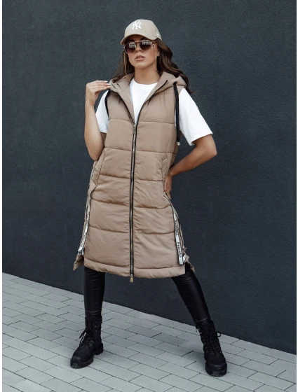 Dámska prešívaná vesta SKYLER camel FashionStreet TY4503