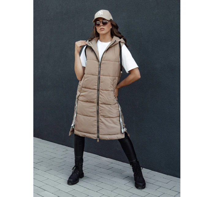 Dámska prešívaná vesta SKYLER camel FashionStreet TY4503