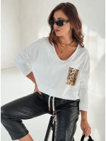 dámská halenka oversize s potiskem bílá Dstreet model 21982015 - FashionStreet