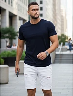 Pánske klasické tmavomodré tričko FashionStreet RX5673