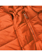 Oranžová obojstranná dámska bunda (W556-1)