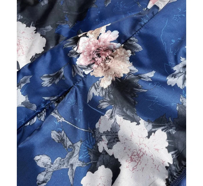 Svetlomodrá dámska obojstranná bunda s kapucňou (SF732)