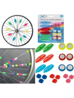 SADA 21 KORÁLOK NA OZDOBENIE ŠPÍC BICYKLA XQMAX