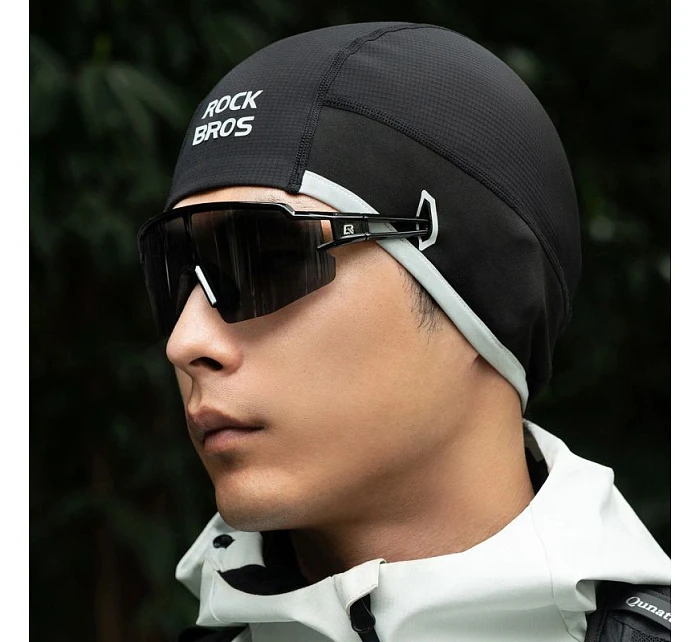 Rockbros M016 zimná vetruodolná cyklistická čiapka veľkosti 54-61 cm - čierna