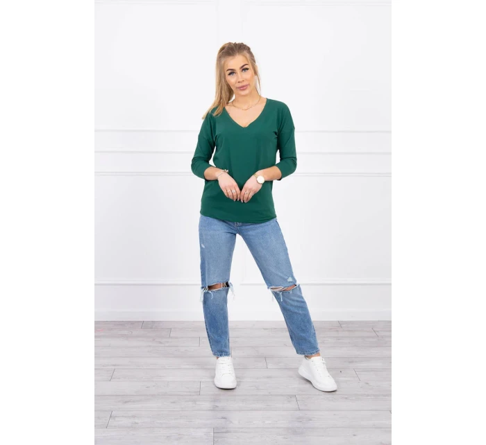 Halenka s výstřihem do V zelená Halenka s výstřihem do V zelená