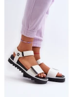 Damskie Sandały Na Platformie Big Star NN274777 Białe