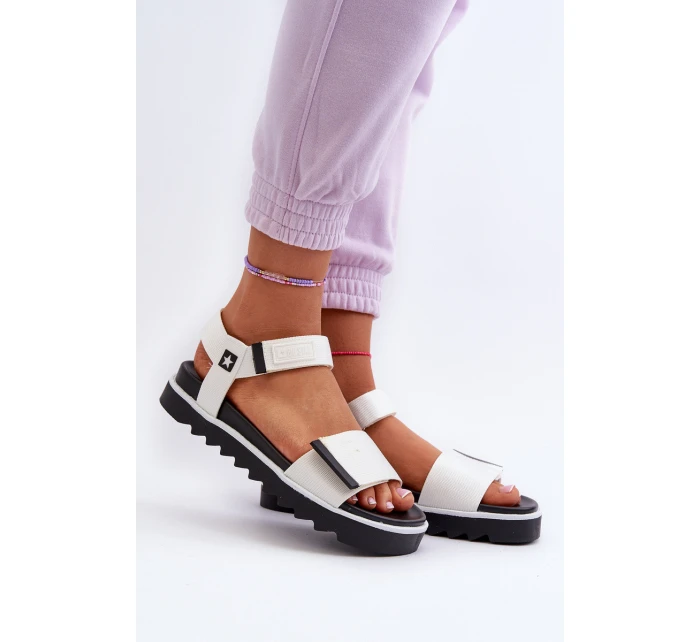 Damskie Sandały Na Platformie Big Star NN274777 Białe