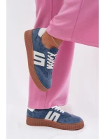 Dámské tenisky z přírodního semiše modré model 22027724 - EVENTO