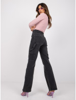 Dámske čierne džínsy s vysokým pásom Jessa