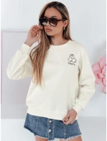 Dámská oversize mikina s výšivkou ecru Dstreet model 21988043 - FashionStreet