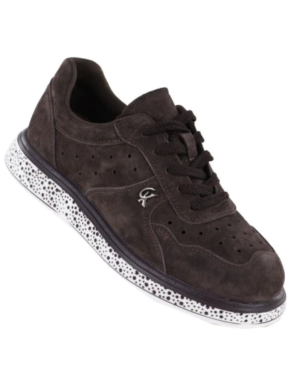 Skórzane damskie brązowe model 22026022 - VINCEZA