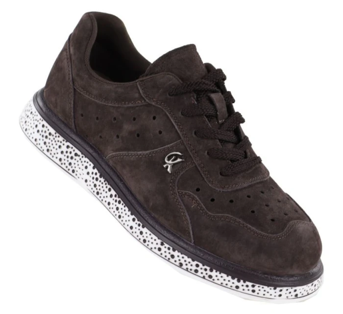 Skórzane damskie brązowe model 22026022 - VINCEZA