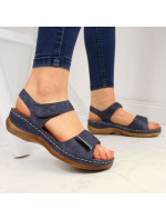 Sandále na suchý zips eVento W EVE223C navy blue