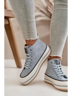 Zateplené Dámské Tenisky Na Platformě Eko Kůže Big Star model 21669567 Modré - Big Star Shoes