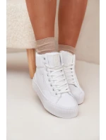 Zateplené dámské tenisky na platformě Big Star model 21705849 Bílé - Big Star Shoes Zateplené dámské tenisky na platformě Big Star model 21705849 Bílé - Big Star Shoes