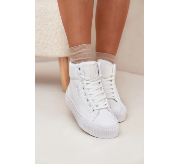 Zateplené dámské tenisky na platformě Big Star model 21705849 Bílé - Big Star Shoes Zateplené dámské tenisky na platformě Big Star model 21705849 Bílé - Big Star Shoes