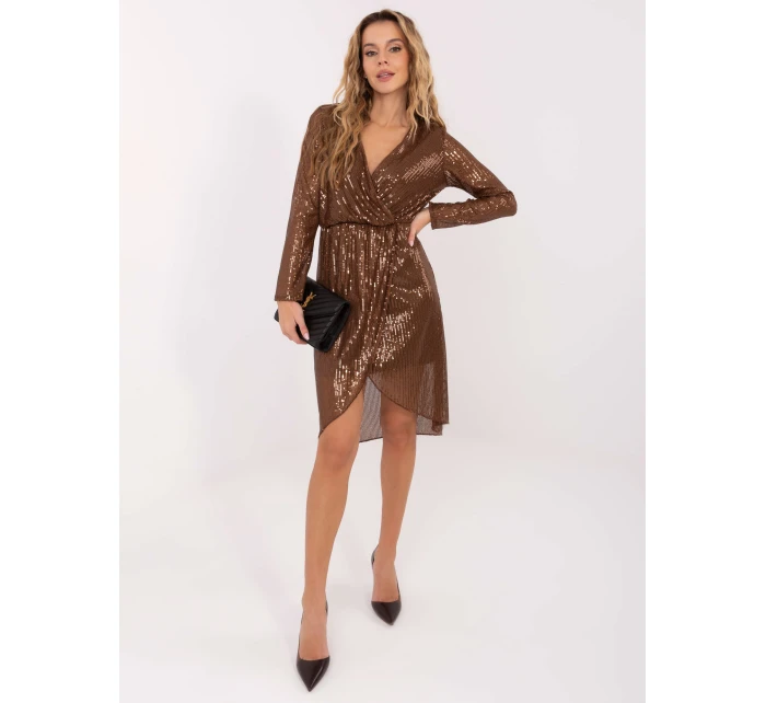 Šaty MI SK 68592.36 hnedé Šaty MI SK 68592.36 hnedé