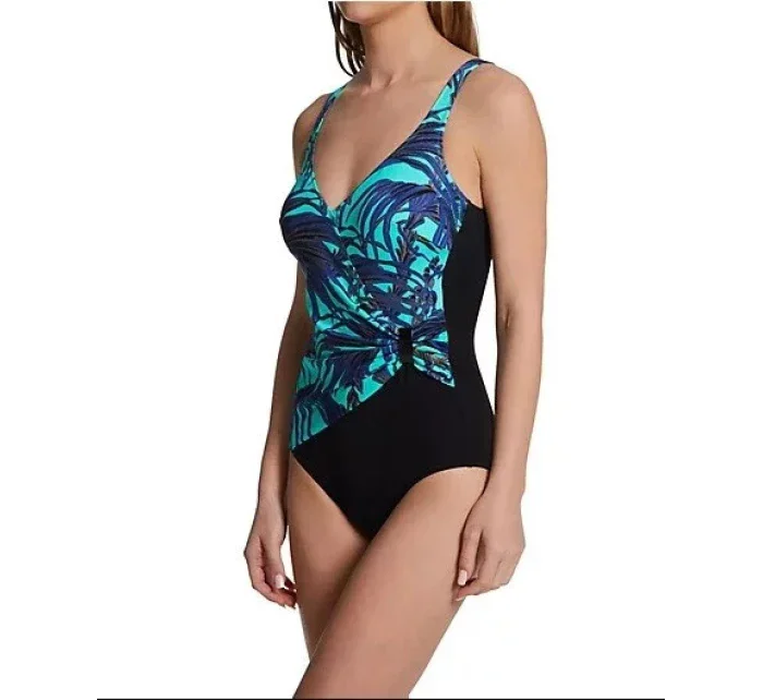 Jednodielne plavky 7356 M3 čierno-zelené - Anita