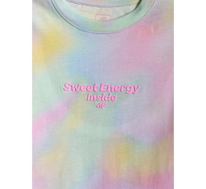 Dievčenské tričko s potlačou 4F 4FJRSS26TTSHF3826-90A