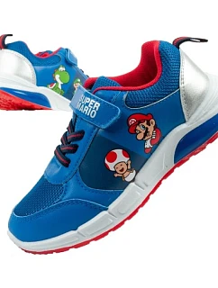 Leomil Detská športová obuv Super Mario tenisky na suchý zips LED Blue