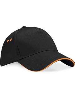 B 5 panelová sandwich kšiltovka 53.0 black/orange model 22481298 - Beechfield