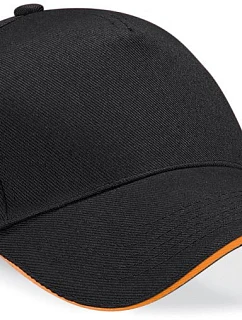 B 5 panelová sandwich kšiltovka 53.0 black/orange model 22481298 - Beechfield
