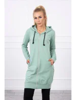 Mikina s kapucňou tmavo mätová Mikina s kapucňou tmavo mätová