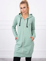 Mikina s kapucňou tmavo mätová