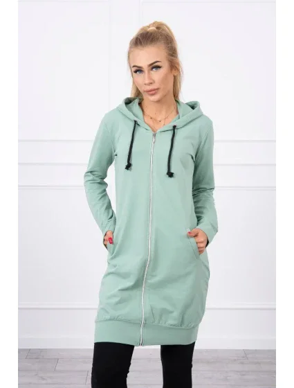 Mikina s kapucňou tmavo mätová Mikina s kapucňou tmavo mätová