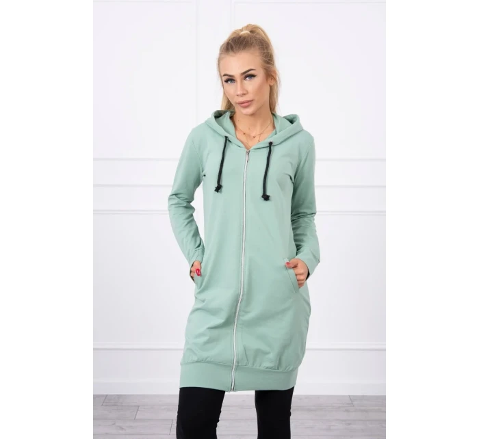 Mikina s kapucňou tmavo mätová Mikina s kapucňou tmavo mätová