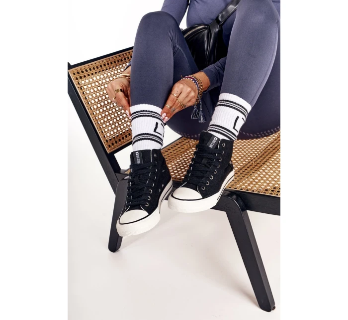 Dámské Vysoké Tenisky Big Star model 21546337 černé - Big Star Shoes Dámské Vysoké Tenisky Big Star model 21546337 černé - Big Star Shoes