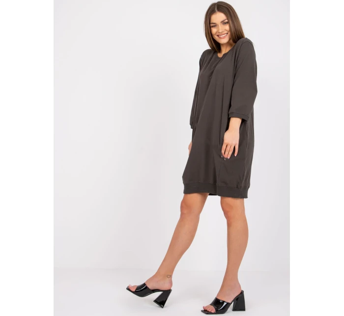 Šaty RV SK 6839.95 tmavá khaki