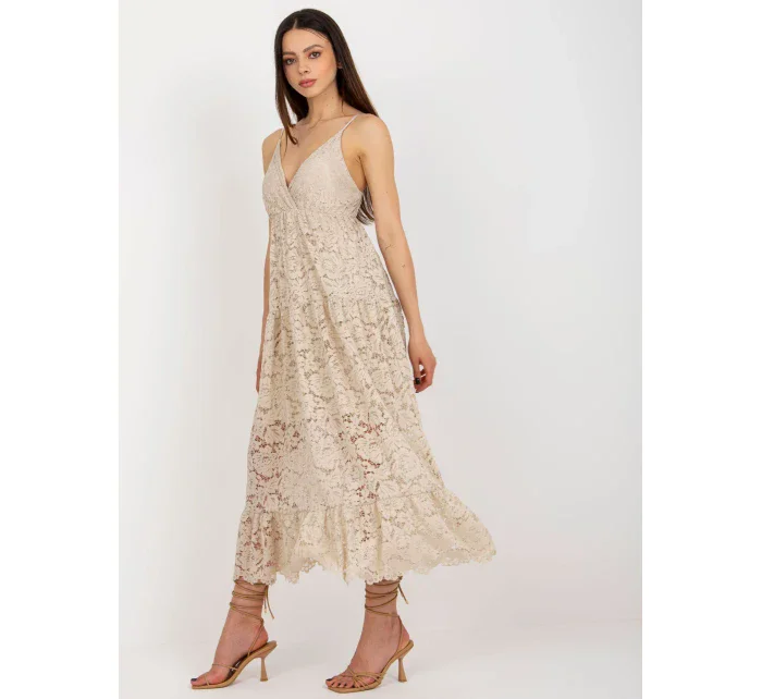 Sukienka TW SK BI model 18634004 beżowy - FPrice Sukienka TW SK BI model 18634004 beżowy - FPrice