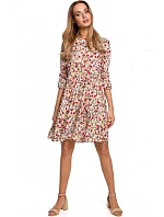 M521 Šaty s nariasenými rukávmi - model 5