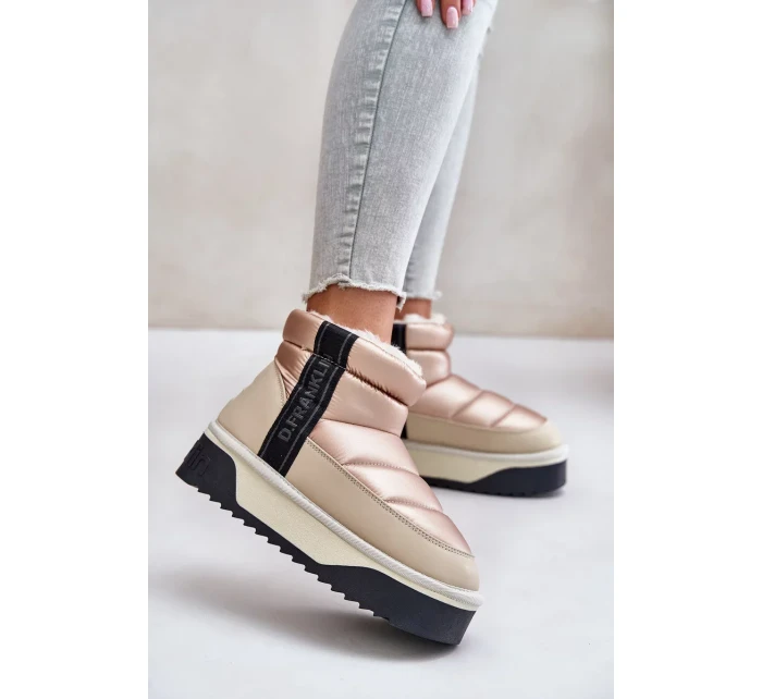 Nízke snežnice na hrubej podrážke D.Franklin Beige Nízke snežnice na hrubej podrážke D.Franklin Beige