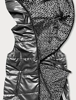 Šedá dámska rozšírená obojstranná vesta (B8005-70)