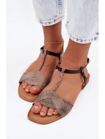 Dámské ploché sandály Černé Nexora