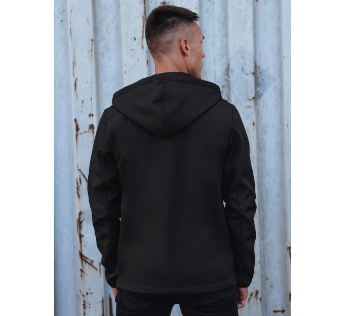 Pánská přechodná softshellová bunda s kapucí černá model 21980013 - Dstreet