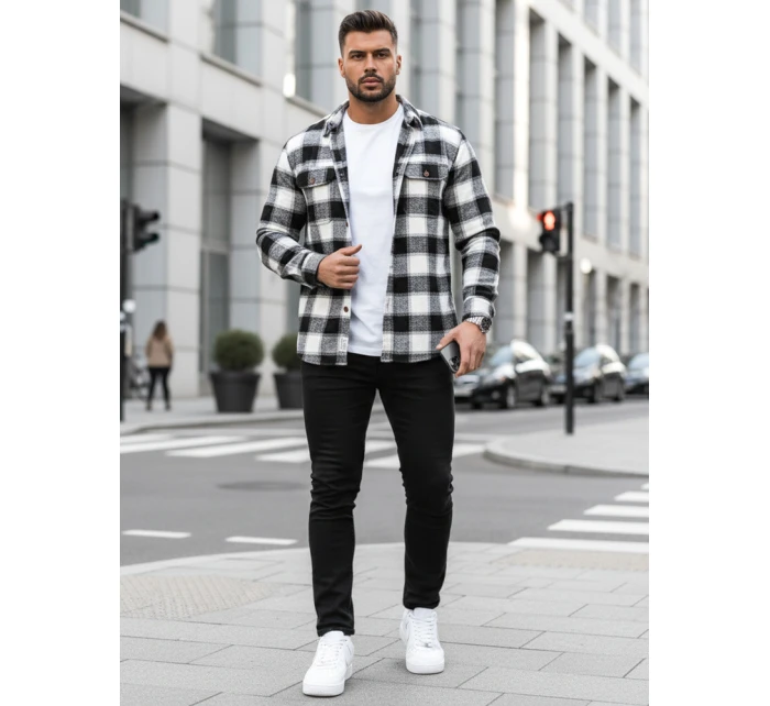 Pánske džínsy slim fit čierne FashionStreet UX4483