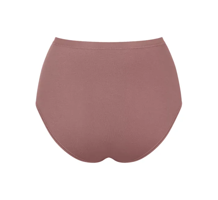 Dámske bavlnené nohavičky s vysokým pásom GO Daily 3P - BROWN - svetlohnedá 1141 - SLOGGI Dámske bavlnené nohavičky s vysokým pásom GO Daily 3P - BROWN - svetlohnedá 1141 - SLOGGI