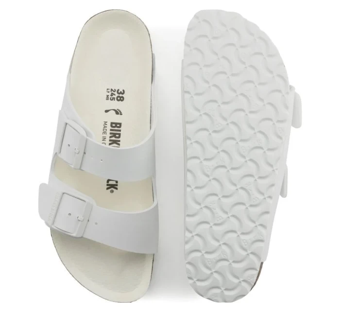 Birkenstock dámske/pánske Birkenstock Arizona Birko-Flor Regular široké chodidlá na leto biele (1019061)