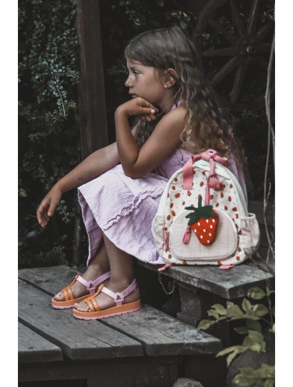 Dziecięce Pachnące Sandałki Na Rzep ZAXY LL385026 Pomarańczowe