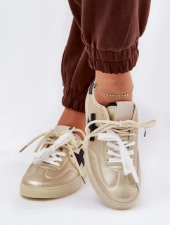 Nízké dámské sportovní boty zlaté model 21685903 - Boto