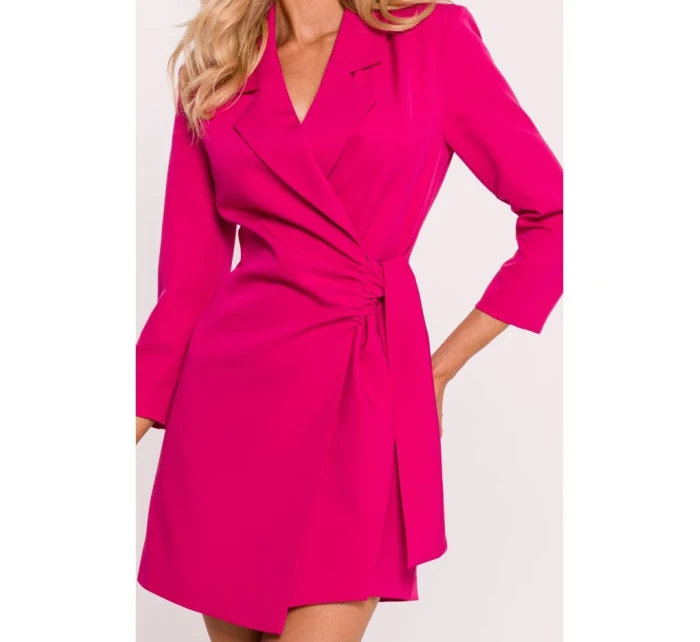 model 20475947 Oblek s límečkem fuchsiový - Moe model 20475947 Oblek s límečkem fuchsiový - Moe