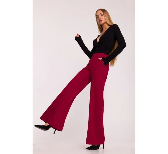 M875 Široké nohavice - bordové