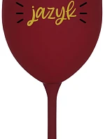 CHRASTÍ MI JAZYK - bordovy pohár na víno 350 ml